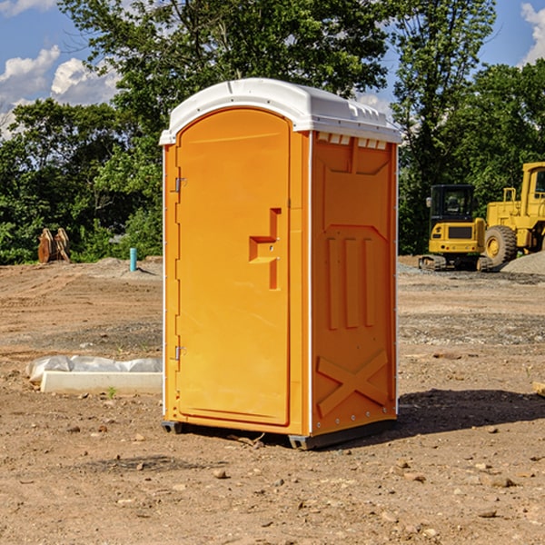 can i customize the exterior of the portable restrooms with my event logo or branding in Willard